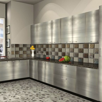 Peppery tones parallel kitchen